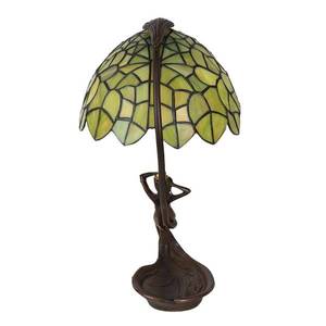 Clayre&Eef Stolní lampa 5LL-6098 ve stylu Tiffany, zelená obraz