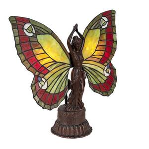 Clayre&Eef Stolní lampa 5LL-6085 motýl ve stylu Tiffany obraz