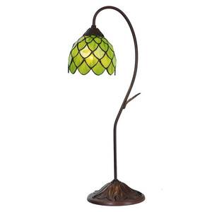Clayre&Eef Stolní lampa 5LL-6045, zelená, styl Tiffany obraz