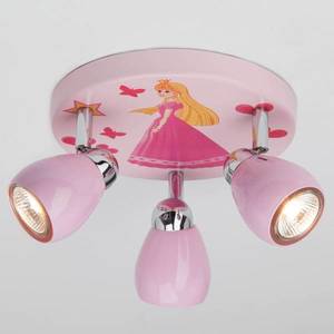 Brilliant Růžové stropní světlo LED Princess, tříbaňka obraz