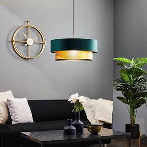 Maco Design Závěsná lampa Dorina, zelená/zlatá Ø 50 cm obraz