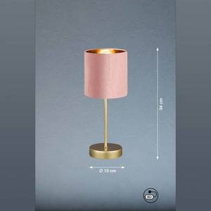 FISCHER & HONSEL Stolní lampa Aura, zlatá, stínidlo růžová/zlatá obraz