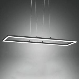 Fabas Luce LED závěsné světlo Bard, 92x32 cm, antracit obraz
