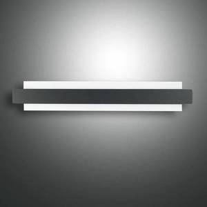 Fabas Luce LED nástěnné světlo Regolo s kovovým čelem černá obraz