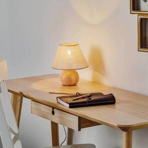 Envostar Envostar Gill stolní lampa, dřevo přírodní/béžová obraz