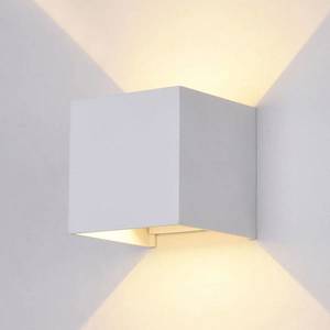 Maytoni LED venkovní nástěnné světlo Fulton, 10x10cm, bílá obraz