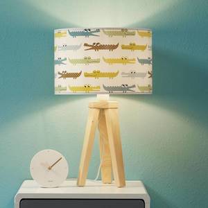 Maco Design Barevná stolní lampa do dětského pokoje krokodýl se dřevem obraz