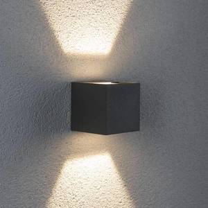 Paulmann Venkovní nástěnné svítidlo Paulmann Cybo LED, 2 700 K, 8 x 8 cm, šedé obraz