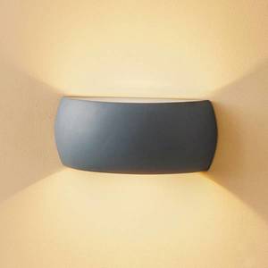 SOLLUX LIGHTING Nástěnné světlo Bow up/down keramika šedá 32 cm obraz