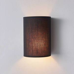 Lindby Annalisa - polokruhová textilní lampa v černé obraz