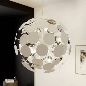 Lindby Bílá závěsná lampa Kinan s disky obraz