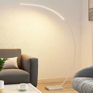 Lindby Lindby Kendra LED oblouková stojací lampa, bílá obraz