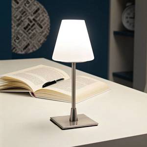 Fabas Luce LED stolní lampa Lucy s dotykovým stmívačem, chrom obraz