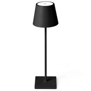 FARO BARCELONA LED stolní lampa Toc s USB nabíječkou, IP54, černá obraz