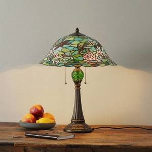 Clayre&Eef Okouzlující stolní lampa Waterlily v Tiffany stylu obraz