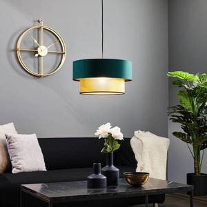 Maco Design Závěsná lampa Dorina, zelená/zlatá Ø 40 cm obraz