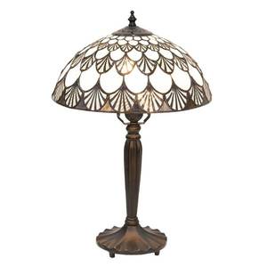 Clayre&Eef Stolní lampa 5998 vzor mušlí, styl Tiffany obraz
