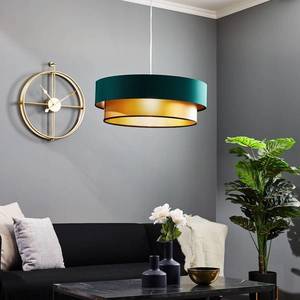 Maco Design Závěsná lampa Dorina, zelená/zlatá Ø 60 cm obraz