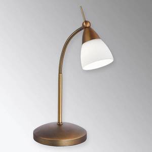 Paul Neuhaus Klasická LED stolní lampa Pino, mosaz starobylá obraz