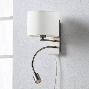 Lindby Florens - textilní lampa s čtecím světlem LED obraz