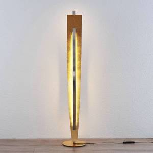 Lucande LED stojací lampa Marija, elegantní zlatý vzhled obraz
