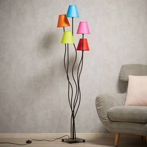 Näve Textilní stojací lampa Colori 5zdrojová rozmanitá obraz