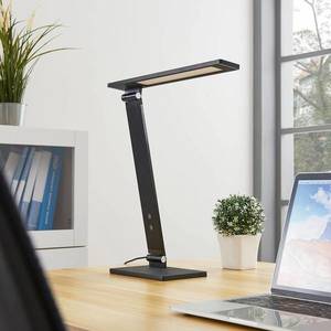 Lucande Salome - stmívatelná stolní lampa LED, černá obraz