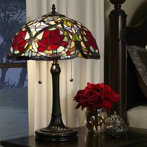 QUOIZEL Stolní lampa Larissa ve stylu Tiffany obraz