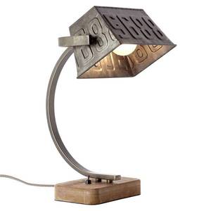 Brilliant Kovová stolní lampa Drake s dřevěnou nohou obraz