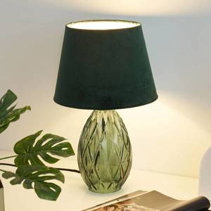 Pauleen Pauleen Crystal Velvet stolní lampa, skleněná noha obraz
