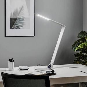 Fabas Luce Plochá stolní pracovní LED lampa Wasp z hliníku obraz