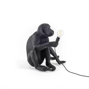 SELETTI LED deko terasové světlo Monkey Lamp sedící černá obraz
