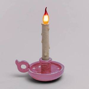 SELETTI LED deko stolní lampa Grimm Bugia svíčka růžová obraz