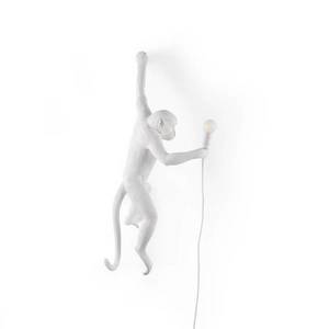 SELETTI LED deko nástěnné světlo Monkey Lamp, bílá, levé obraz