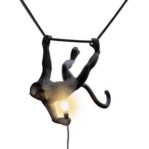 SELETTI LED venkovní světlo Monkey Lamp houpající černá obraz