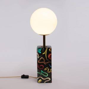 SELETTI LED stolní lampa Toiletpaper s motivem hada obraz