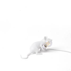 SELETTI LED deko stolní lampa Mouse Lamp USB ležící bílá obraz