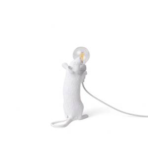 SELETTI LED deko stolní lampa Mouse Lamp USB stojící bílá obraz