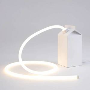 SELETTI LED deko stolní lampa Daily Glow jako balení mléka obraz