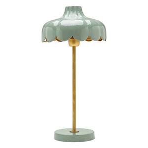 PR Home PR Home Wells stolní lampa z kovu, zelená/zlatá obraz