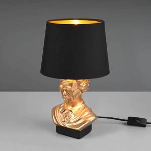 Reality Leuchten Stolní lampa Albert ve tvaru bysty, černá/zlatá obraz