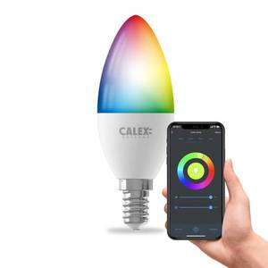 Calex Calex smart LED svíčka E14 B35 4, 9W CCT RGB obraz