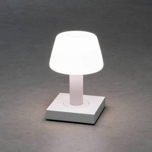 Konstsmide LED stolní lampa Monaco venkovní na baterie, bílá obraz