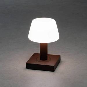 Konstsmide LED stolní lampa Monaco venkovní na baterie, hnědá obraz