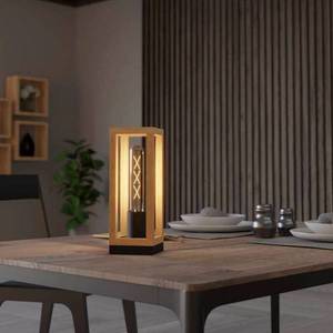 EGLO EGLO Nafferton stolní lampa ze dřeva obraz