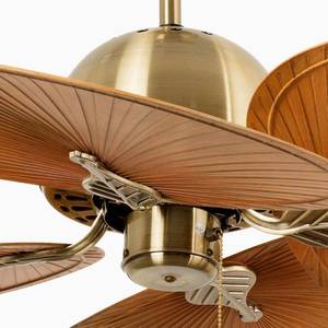 FARO BARCELONA Stropní ventilátor Cuba L, čtyři lopatky, zlatá obraz