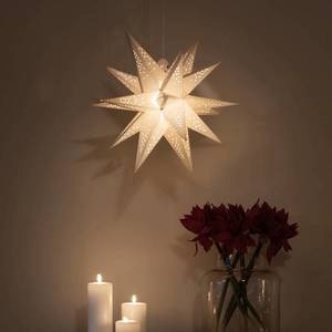 Konstsmide Christmas LED dekorační papírová hvězda 3D bílá, stmívatelná obraz