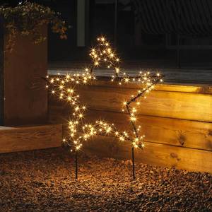 Konstsmide Christmas LED kovová hvězda, černá se zemními hroty obraz