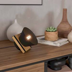 EGLO Stolní lampa Maccles, černá, dřevo obraz