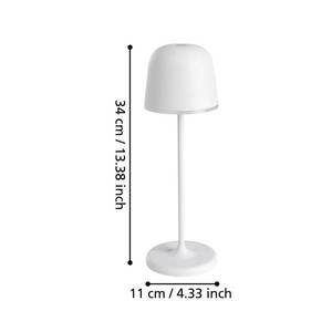 EGLO LED stolní lampa Mannera s baterií, šedá obraz